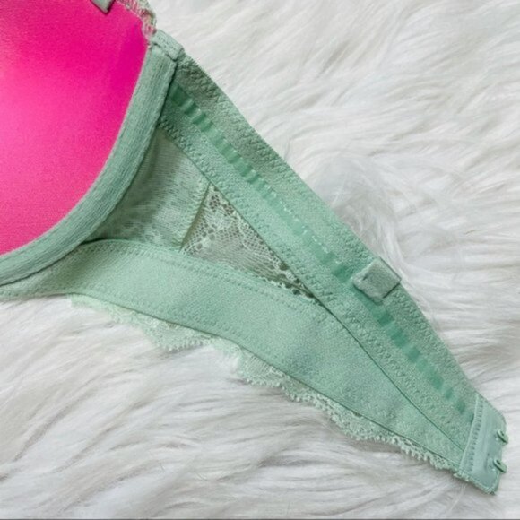 Victoria's Secret PINK | Mint Date Plunge Push-Up Multi-way Bra | Size 32C - Picture 8 of 11